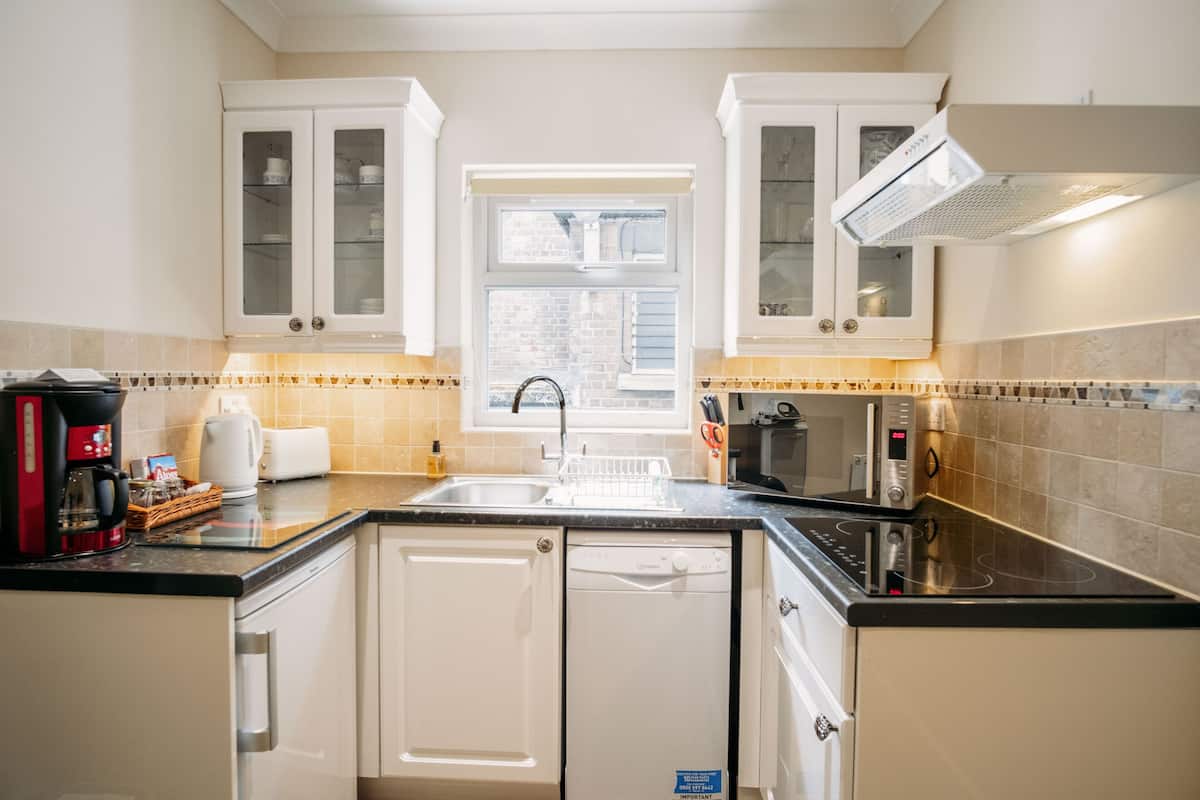 luxury apartment, 1 bedroom | private kitchen | mini-fridge, microwave, stovetop, coffee/tea maker