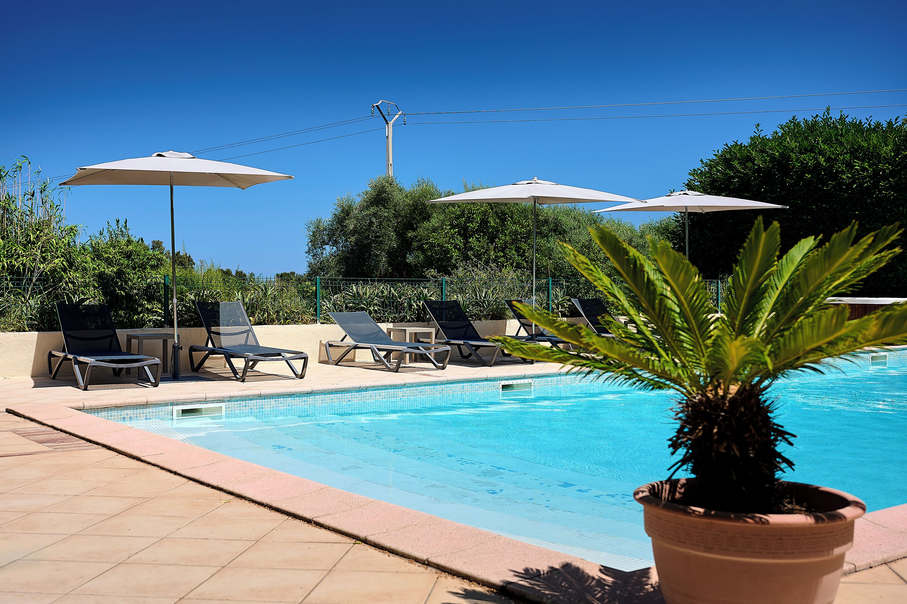 室外游泳池，日光浴躺椅
