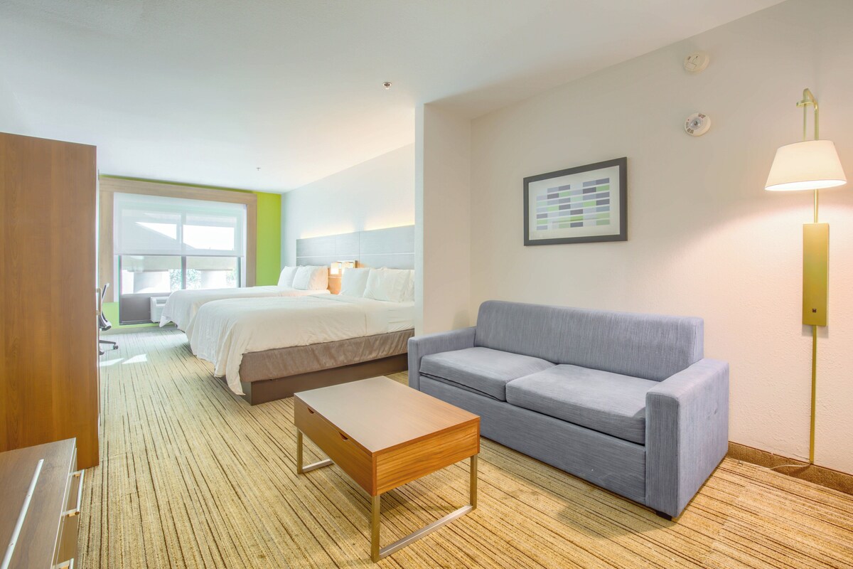 Suite, 2 Queen Beds | In-room safe, desk, iron/ironing board, cribs (free)