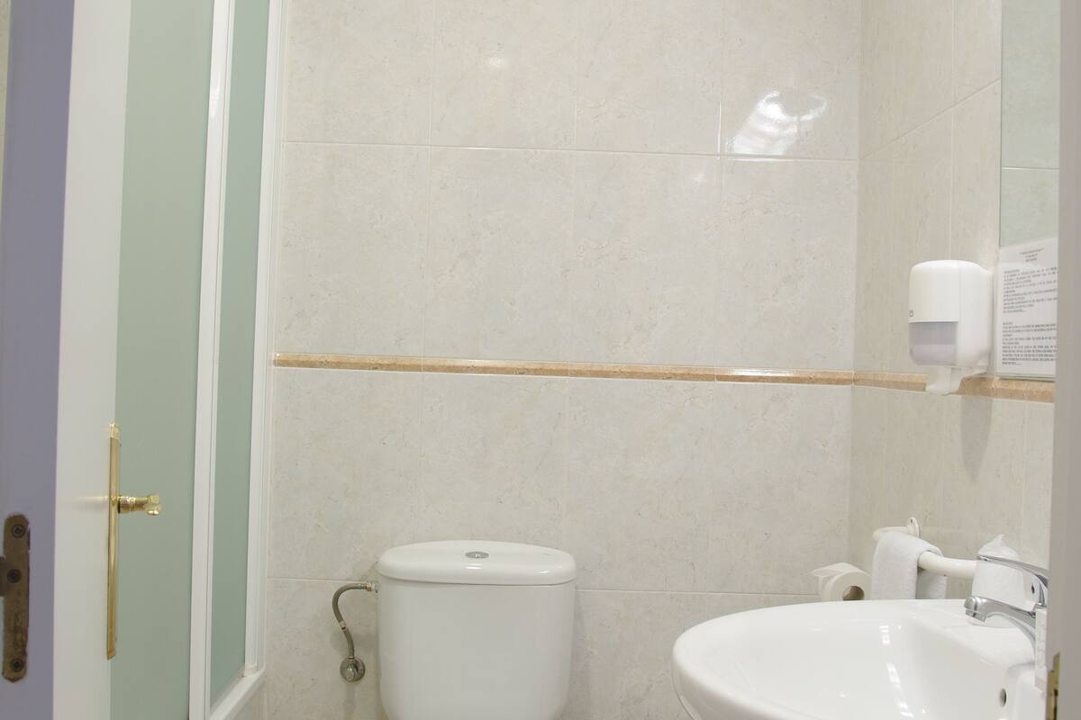 double room | bathroom | hair dryer, towels