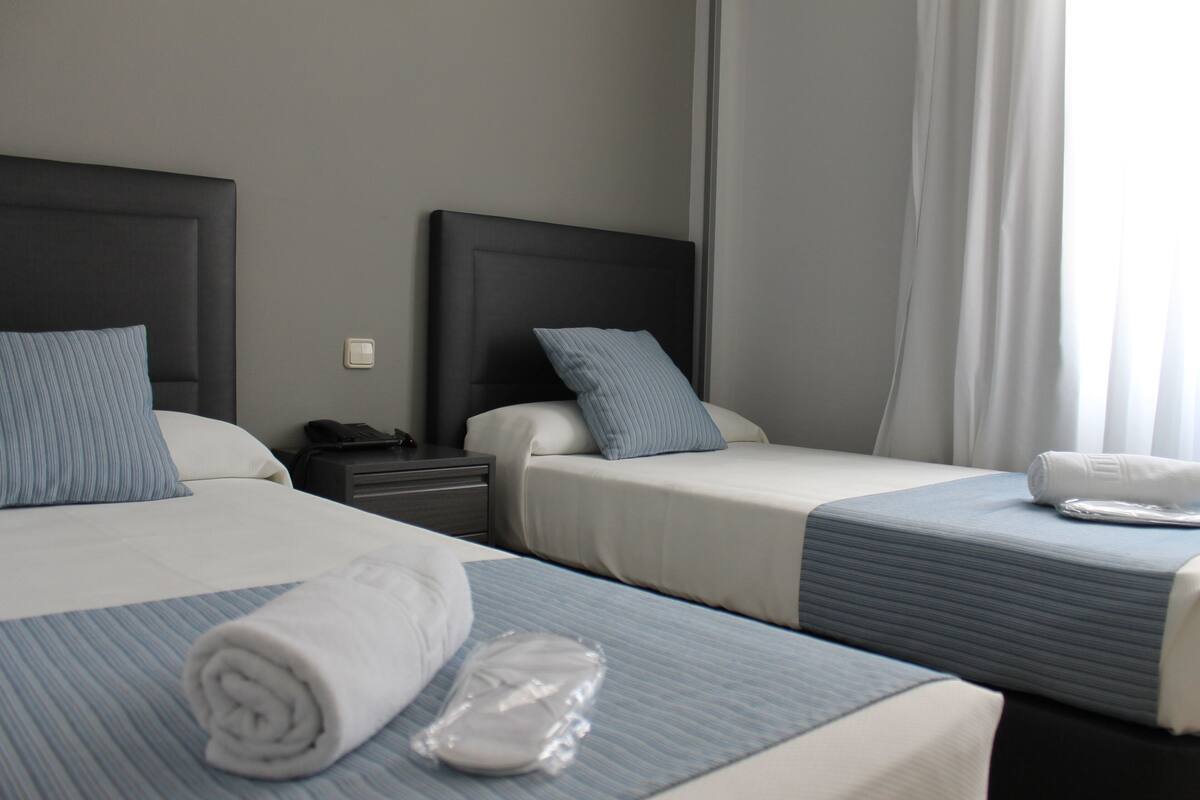 standard room, 2 single beds | desk, soundproofing, free wifi, bed sheets