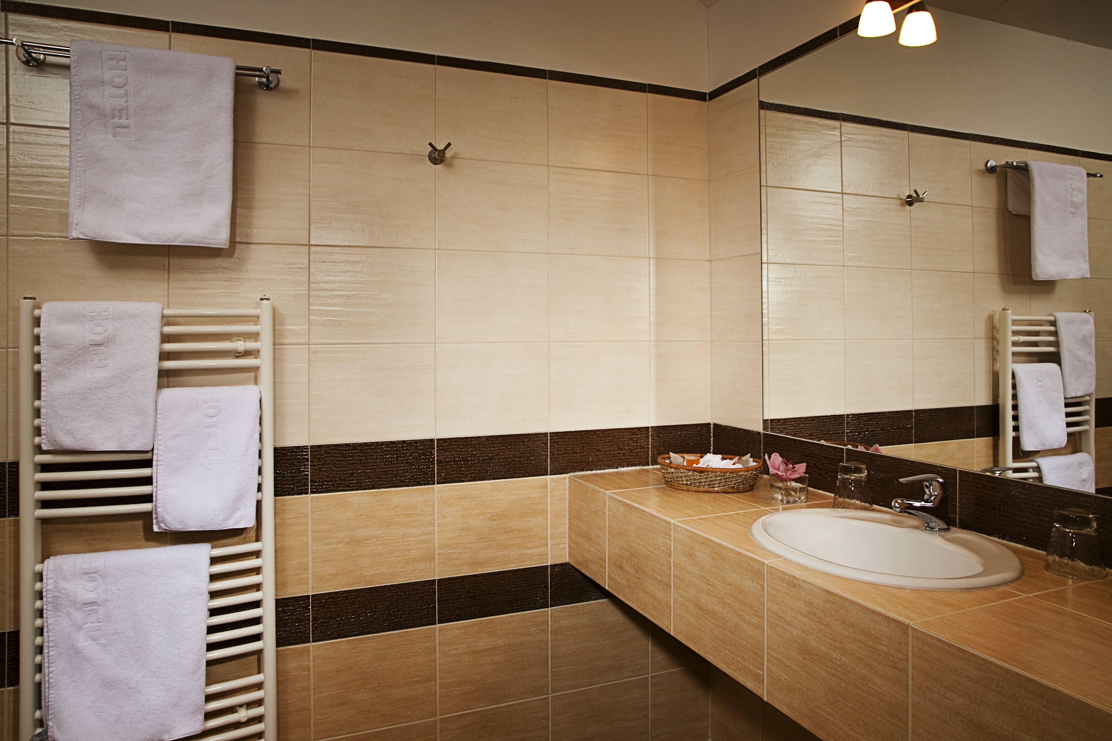 free toiletries, hair dryer, towels