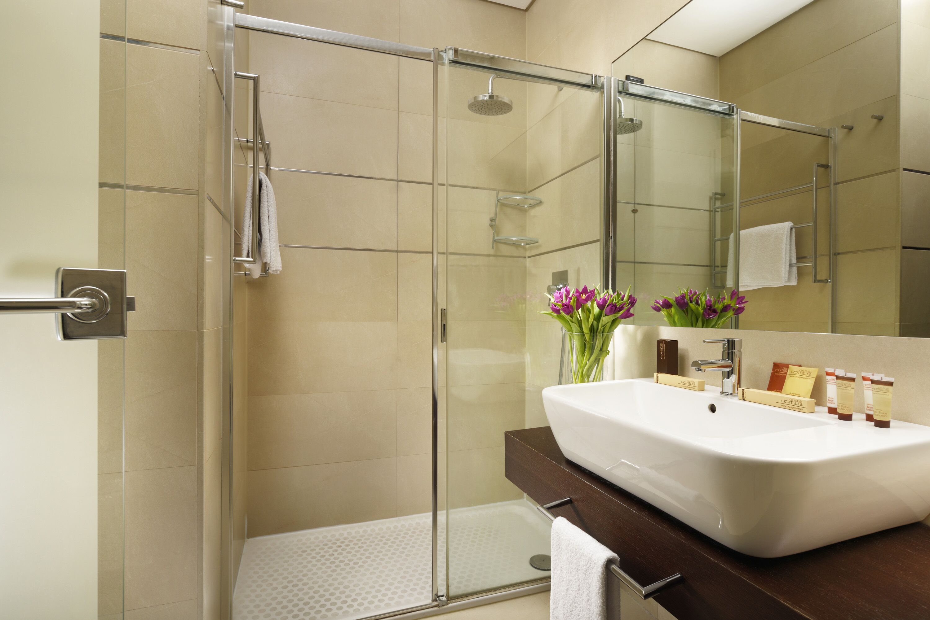 deluxe triple room | bathroom | free toiletries, hair dryer, bidet, towels
