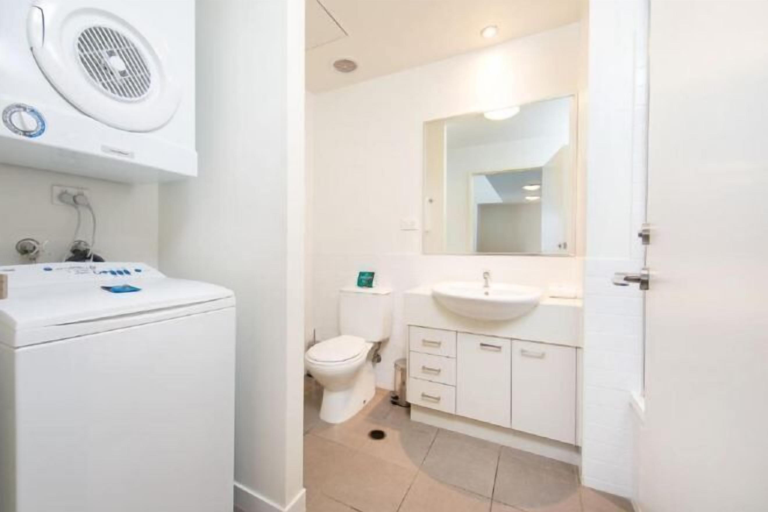 Designer toiletries, hair dryer, towels, soap