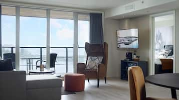 Een minibar, een bureau, gratis wifi