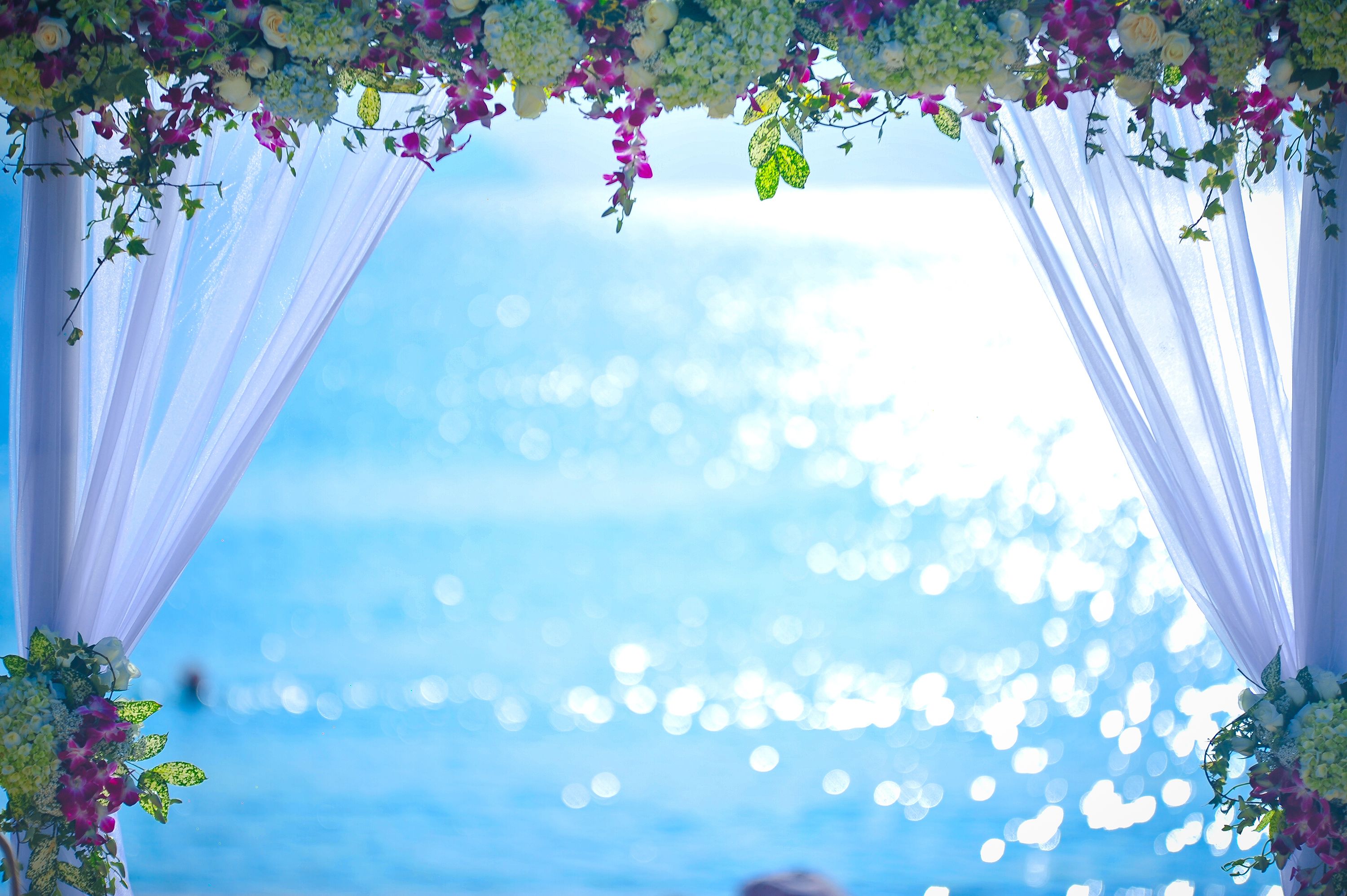 outdoor wedding area