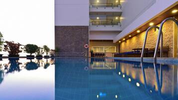Indoor pool, outdoor pool, open open 24 hours, sun loungers