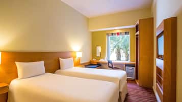 Down comforters, individually furnished, desk, blackout drapes