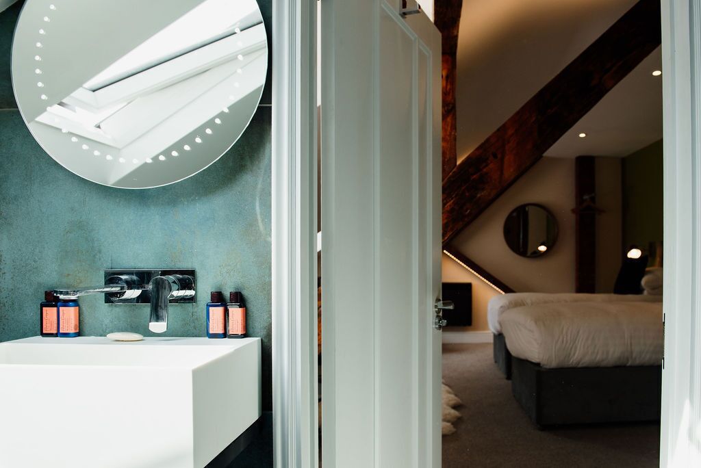 superior twin room | bathroom | shower, designer toiletries, hair dryer, towels