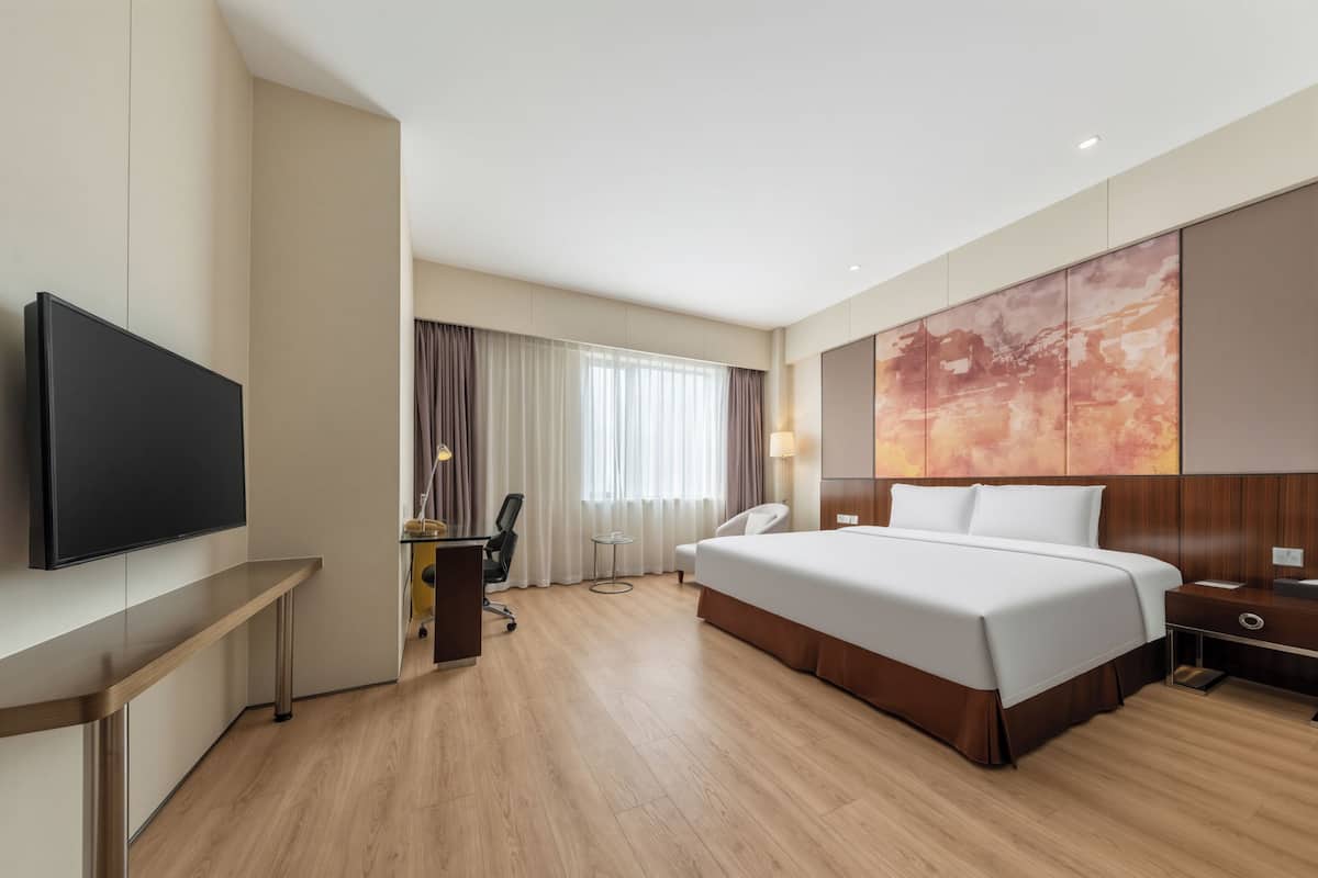 Minibar, Zimmersafe, Schreibtisch, Verdunkelungsvorhänge