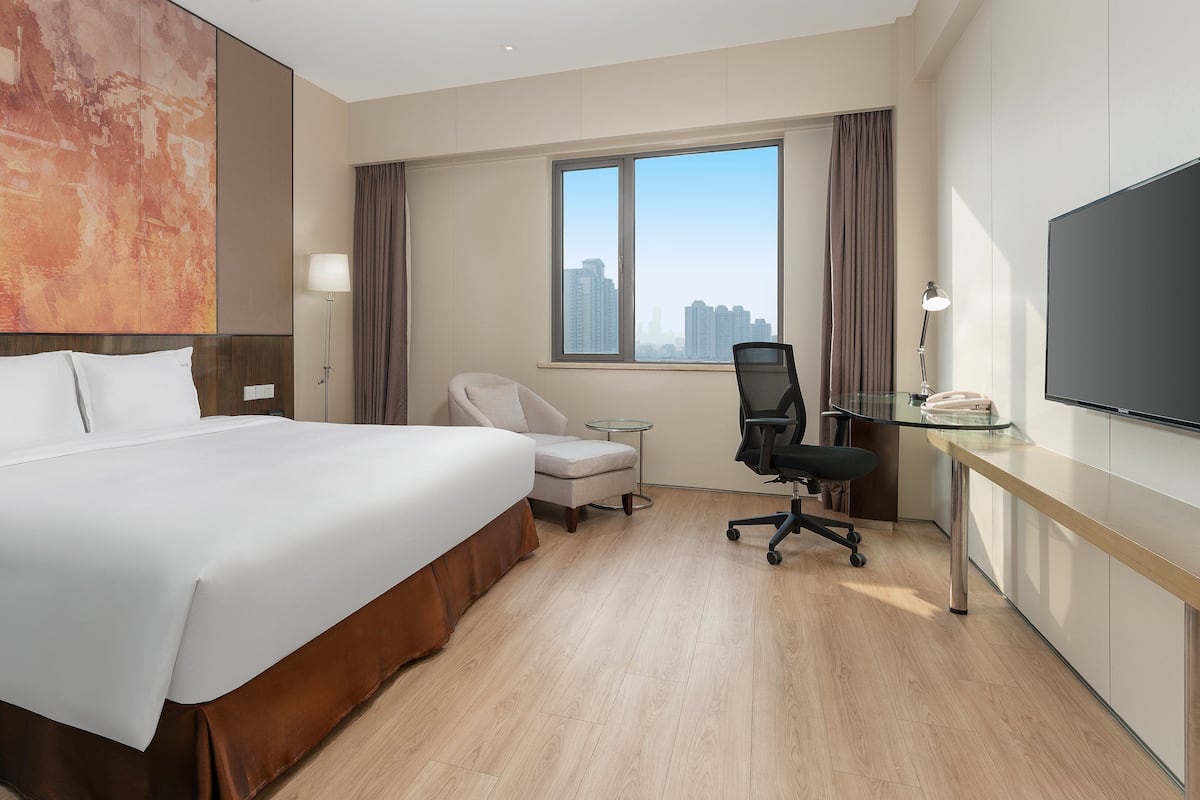 1 slaapkamer, een minibar, een kluis op de kamer, een bureau
