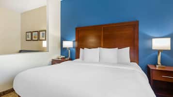 Suite, 1 cama King size y sofá cama, para no fumadores | Ropa de cama de alta calidad y espacio para trabajar con laptop