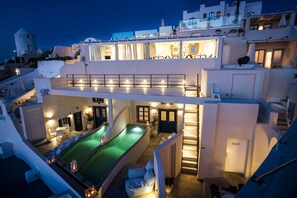 Grand Villa, 3 Bedrooms, Private Pool, Sea View (Cave) | Terrace/patio - Galaxy Suites & Villas (Santorini)