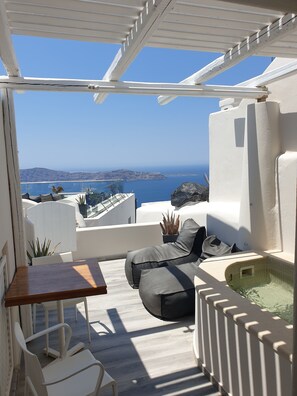 Suite, Hot Tub, Sea View | View from room - Galaxy Suites & Villas (Santorini)