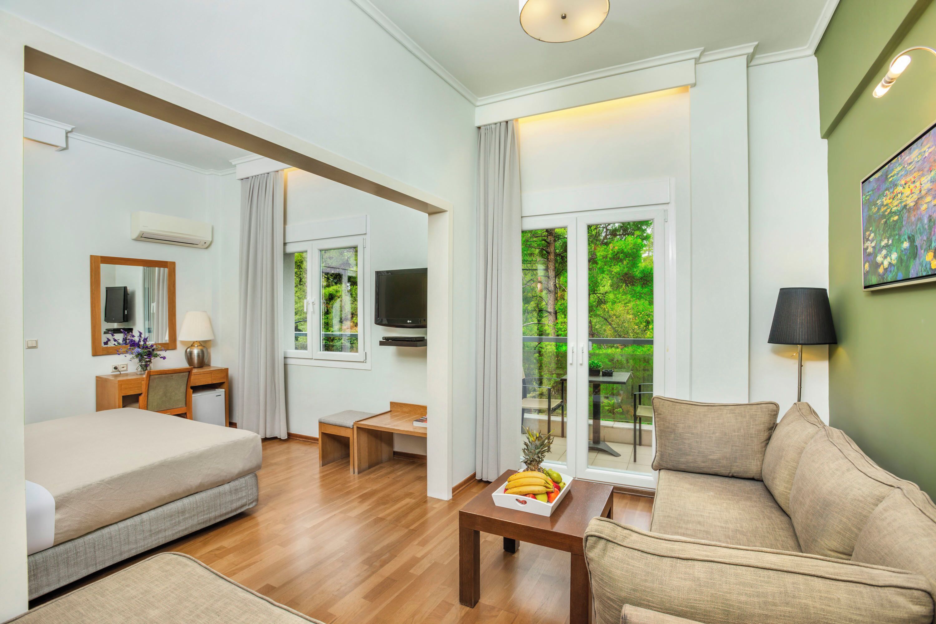 Minibar, caixa forta a l'habitació i planxa i posts de planxar 