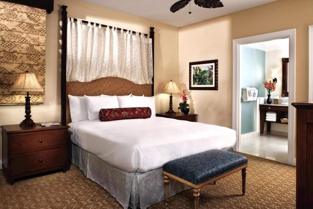Premium bedding, down comforters, pillowtop beds, in-room safe