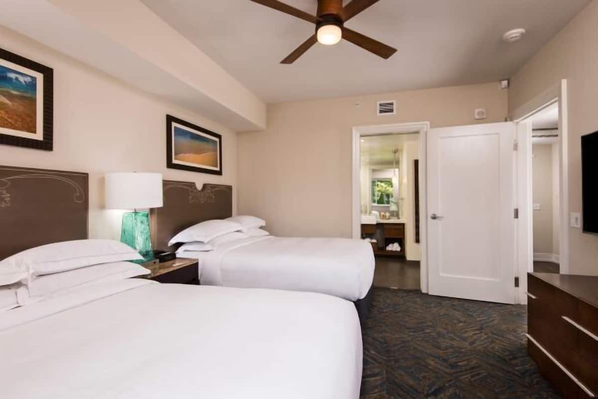 1 bedroom, premium bedding, down comforters, pillowtop beds