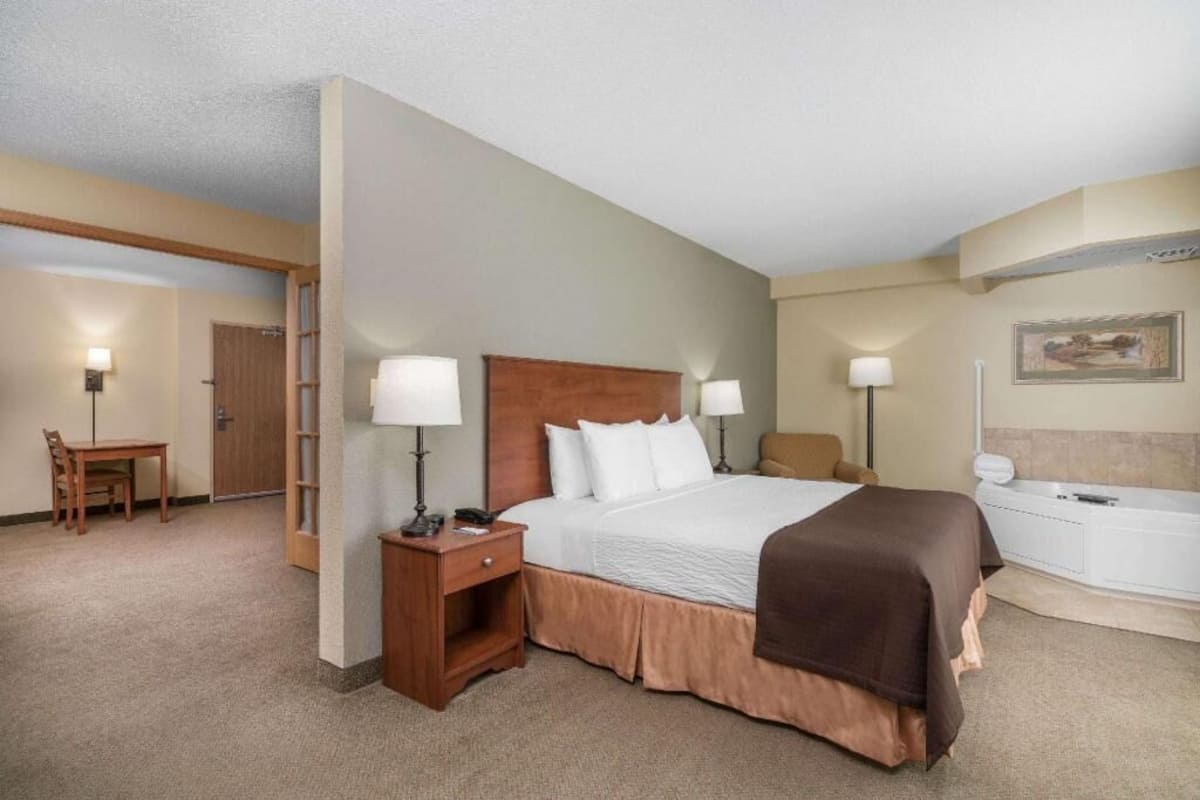 Individually decorated, individually furnished, desk, blackout drapes