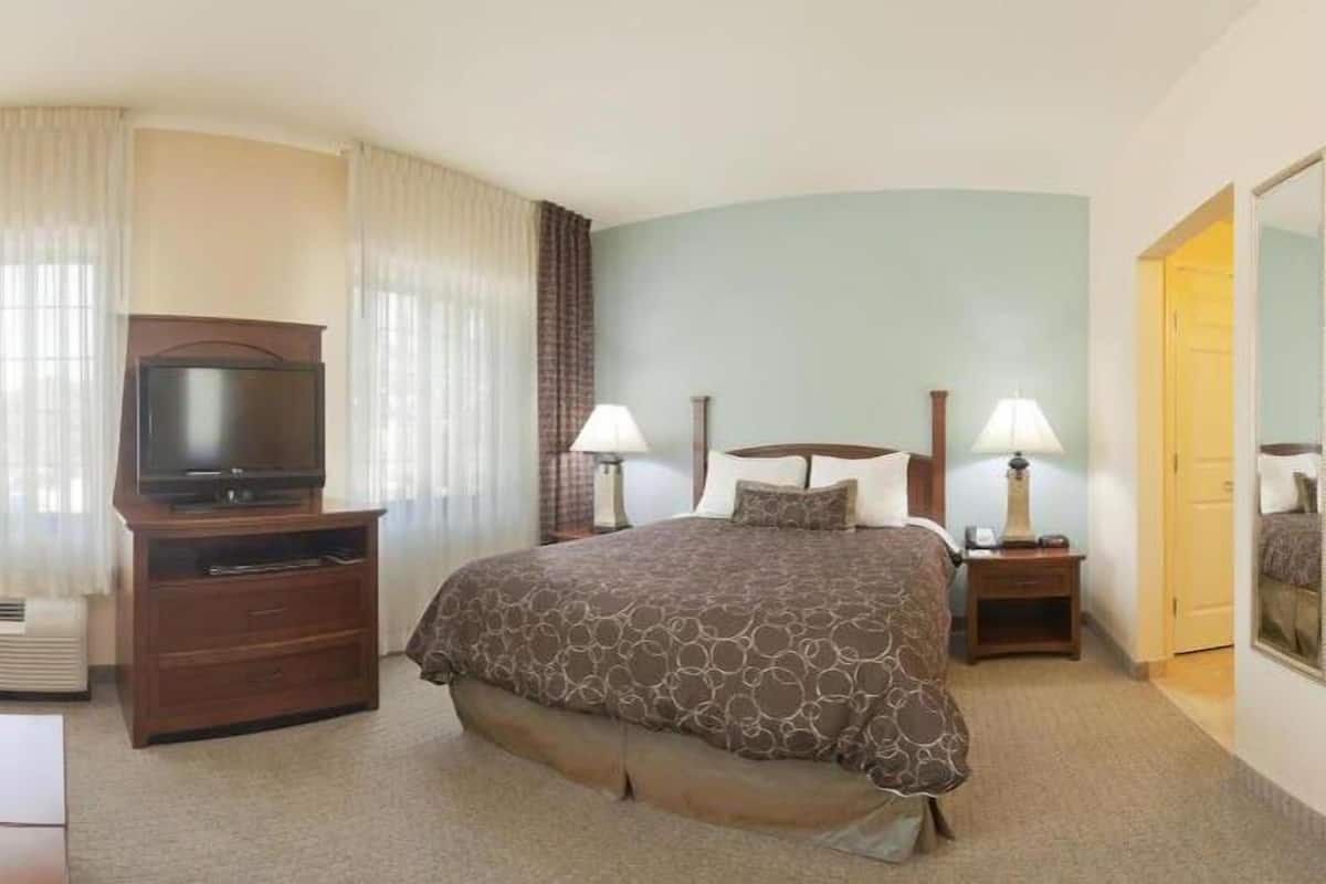 desk, blackout curtains, iron/ironing board, free cots/infant beds