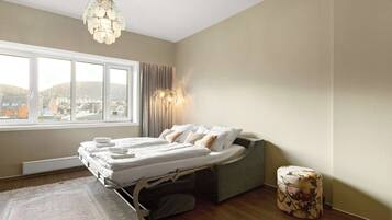 1 bedroom, Egyptian cotton sheets, hypo-allergenic bedding