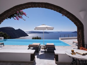 Suíte sênior, vista para o mar | Terraço/pátio