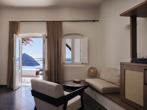 精選套房, 海景 | 起居區 | 平面電視