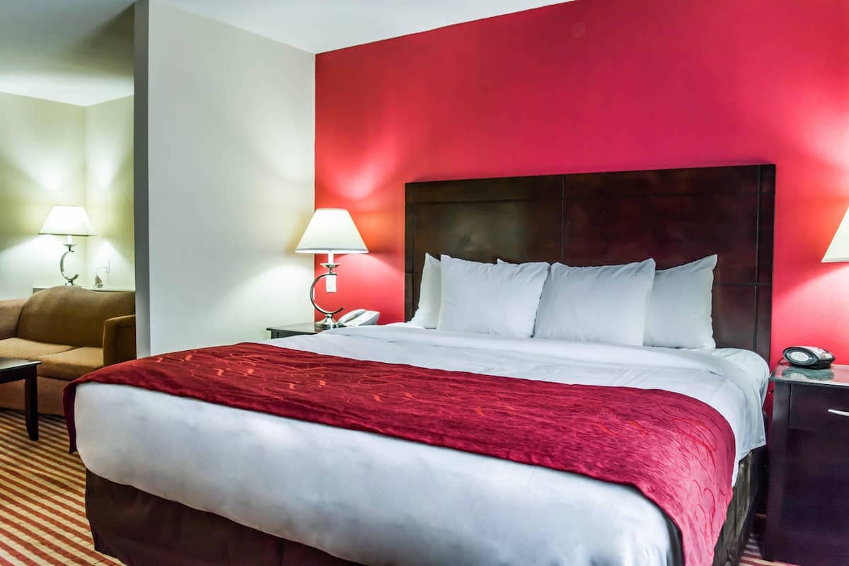 Hypo-allergenic bedding, in-room safe, desk, laptop workspace