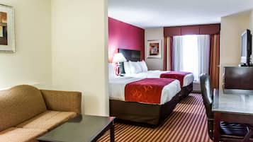 Hypo-allergenic bedding, in-room safe, desk, laptop workspace