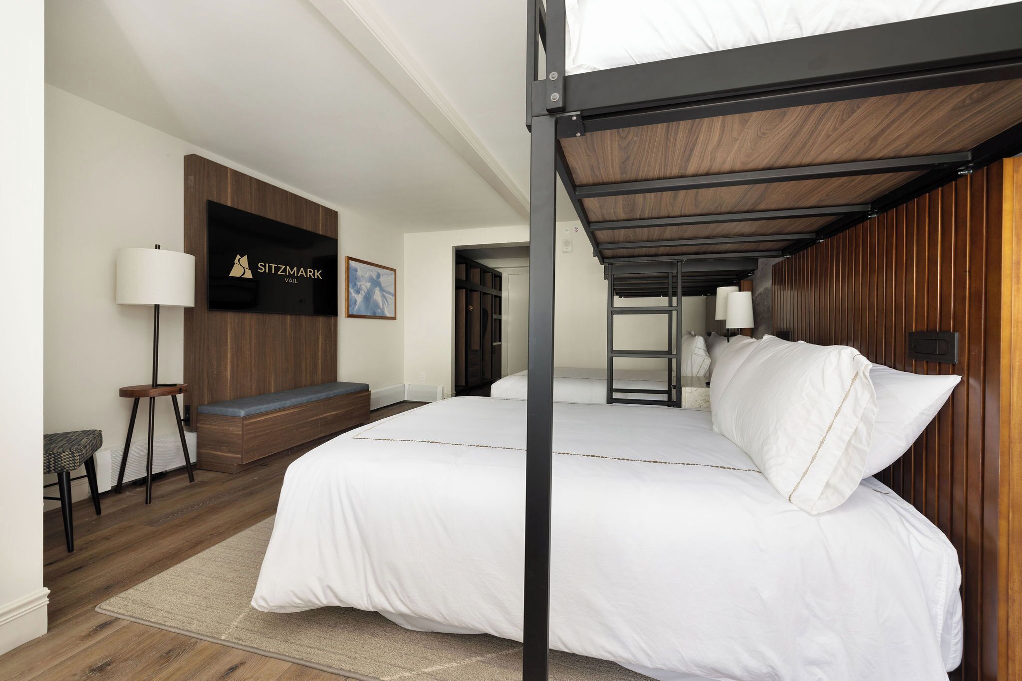 family room, multiple beds, river view | premium bedding, tempur-pedic beds, in-room safe, laptop workspace