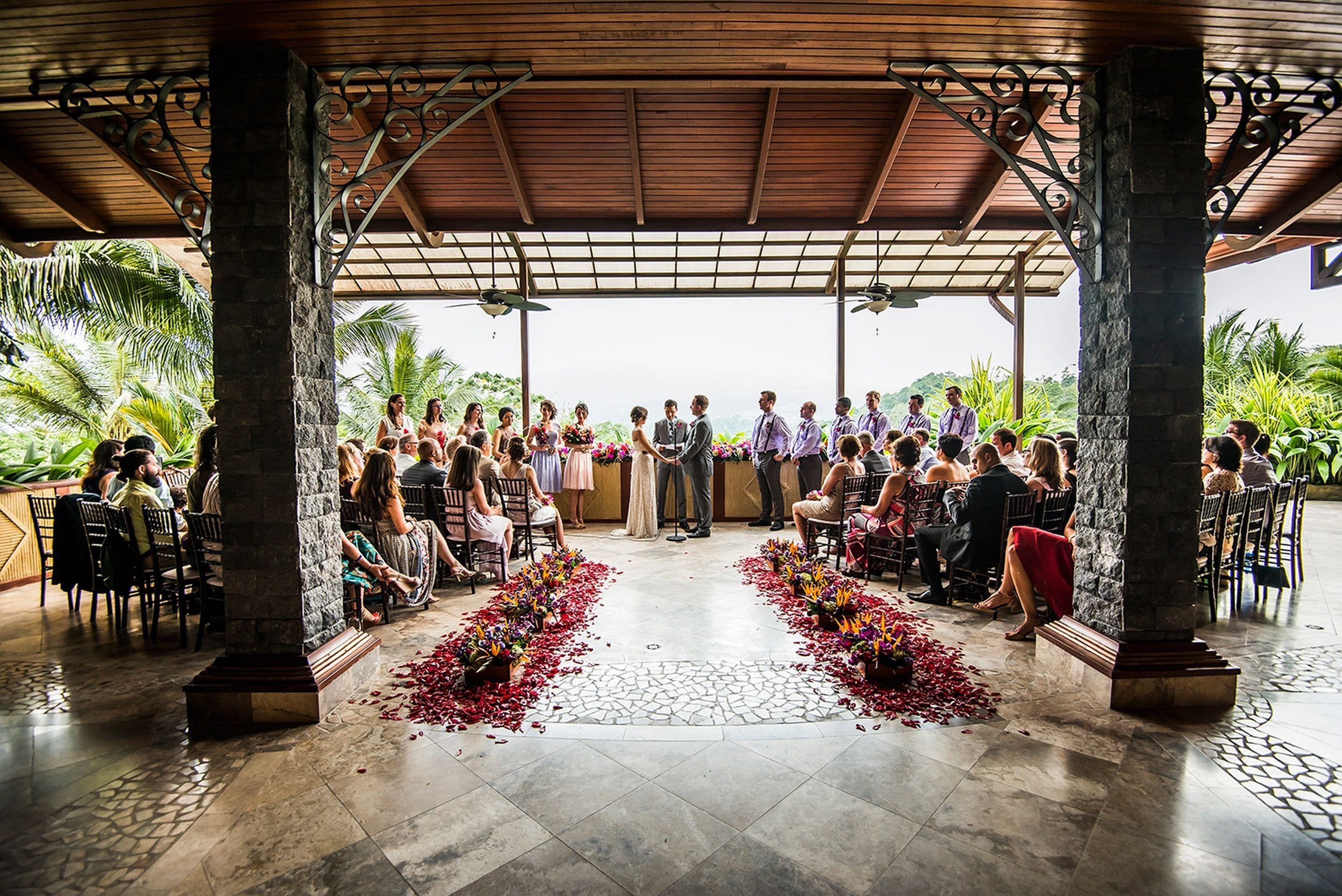 outdoor wedding area