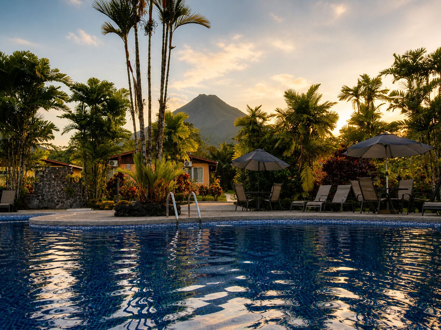 Indoor pool, outdoor pool, open 8:00 AM to 10:30 PM, pool loungers