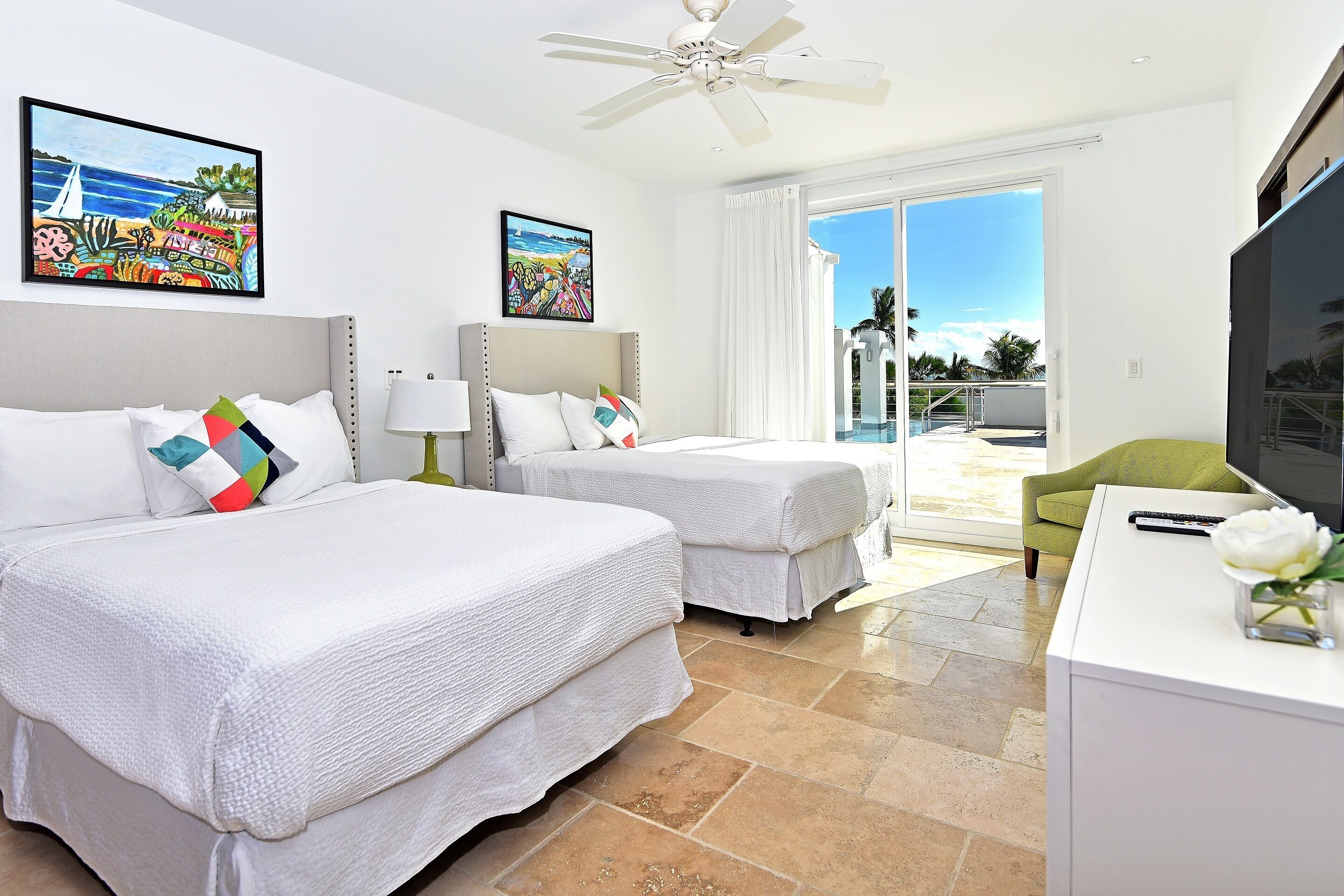 2 bedrooms, egyptian cotton sheets, premium bedding, pillow-top beds