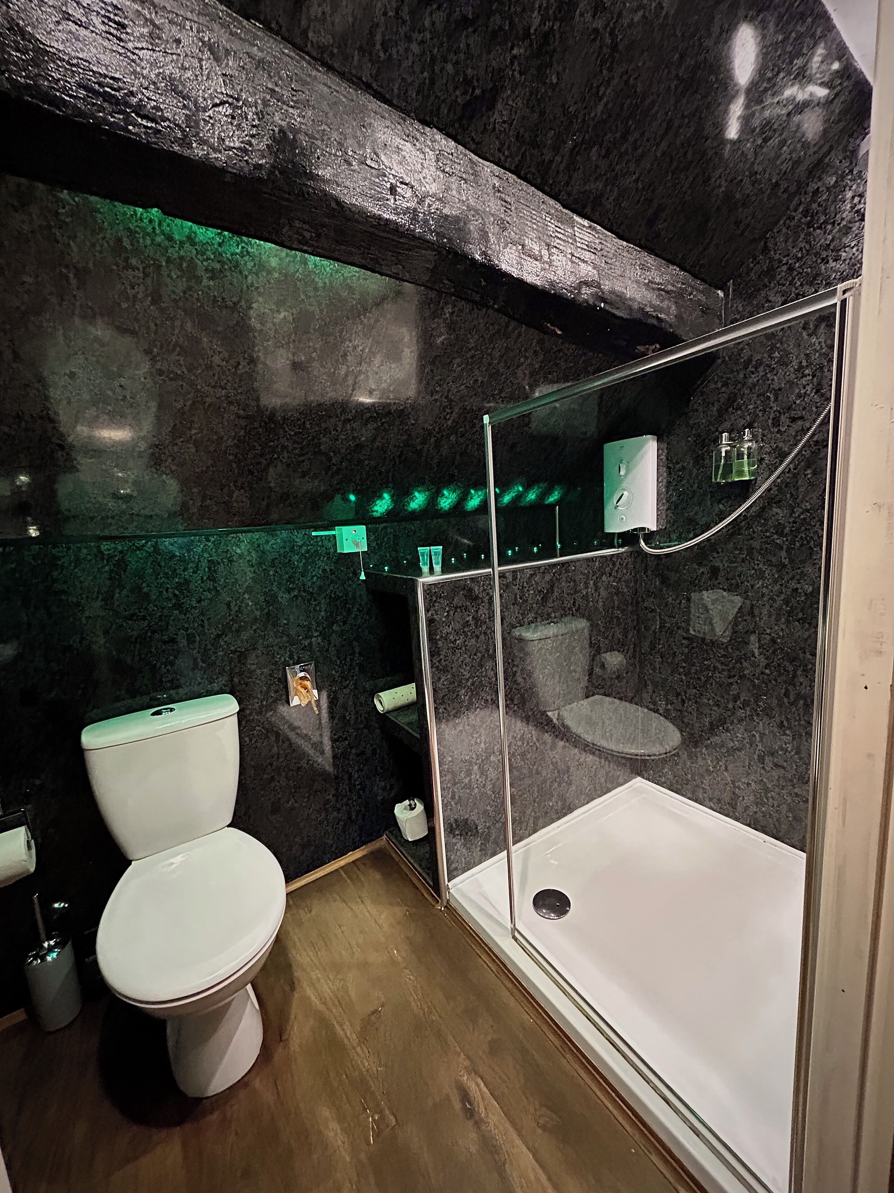 家庭房 | 浴室 | 淋浴设施、吹风机、毛巾