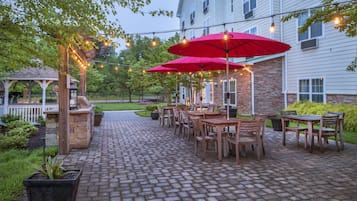 Outdoor banquet area
