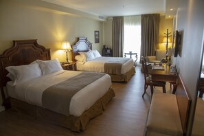 Standard Room, 2 Queen Beds | Hypo-allergenic bedding, down comforters, desk, laptop workspace