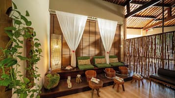 Sauna, hot tub, body treatments, hydrotherapy, body scrubs