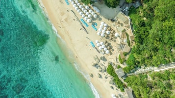 Privatstrand, weißer Sandstrand, kostenloser Shuttle zum Strand