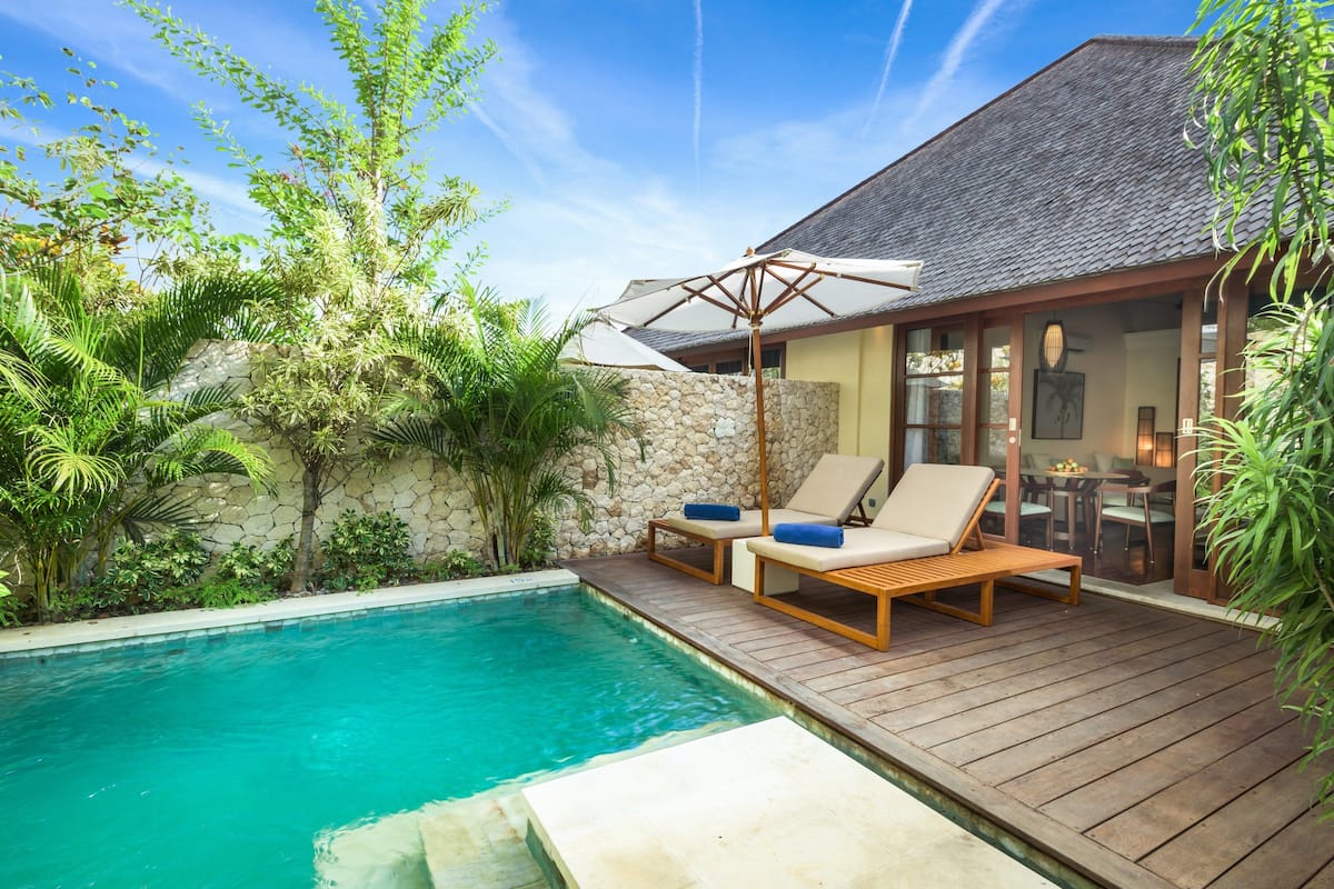 Villa, 1 Schlafzimmer, eigener Pool, Gartenblick | Blick auf den Garten