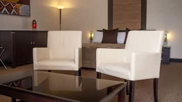 Junior Suite, 1 King Bed, Balcony | Premium bedding, in-room safe, desk, blackout drapes