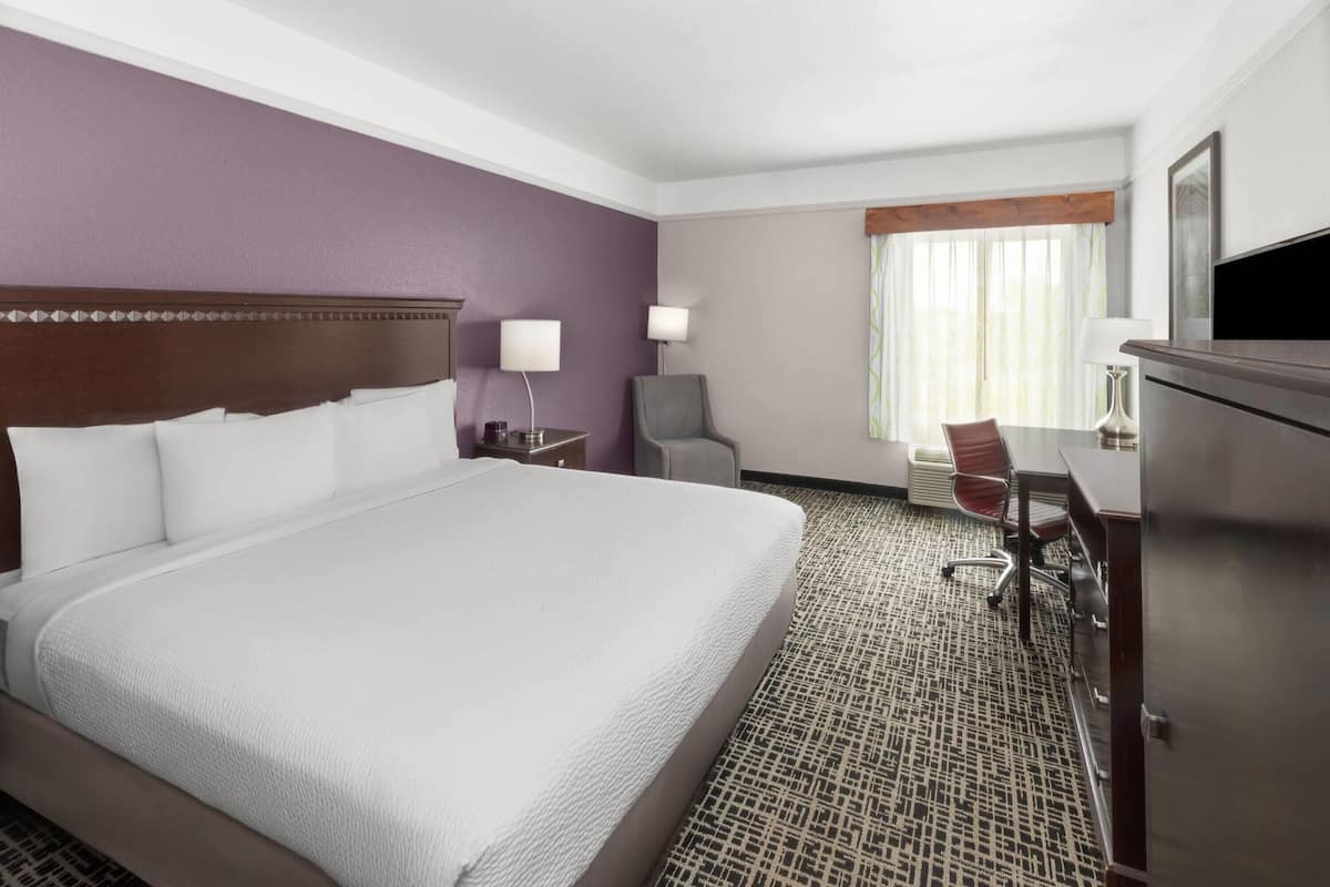Room, 1 King Bed, Non Smoking | Premium bedding, desk, iron/ironing board, free cribs/infant beds