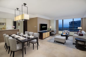 Een 47-inch lcd-televisie met digitale zenders en televisie