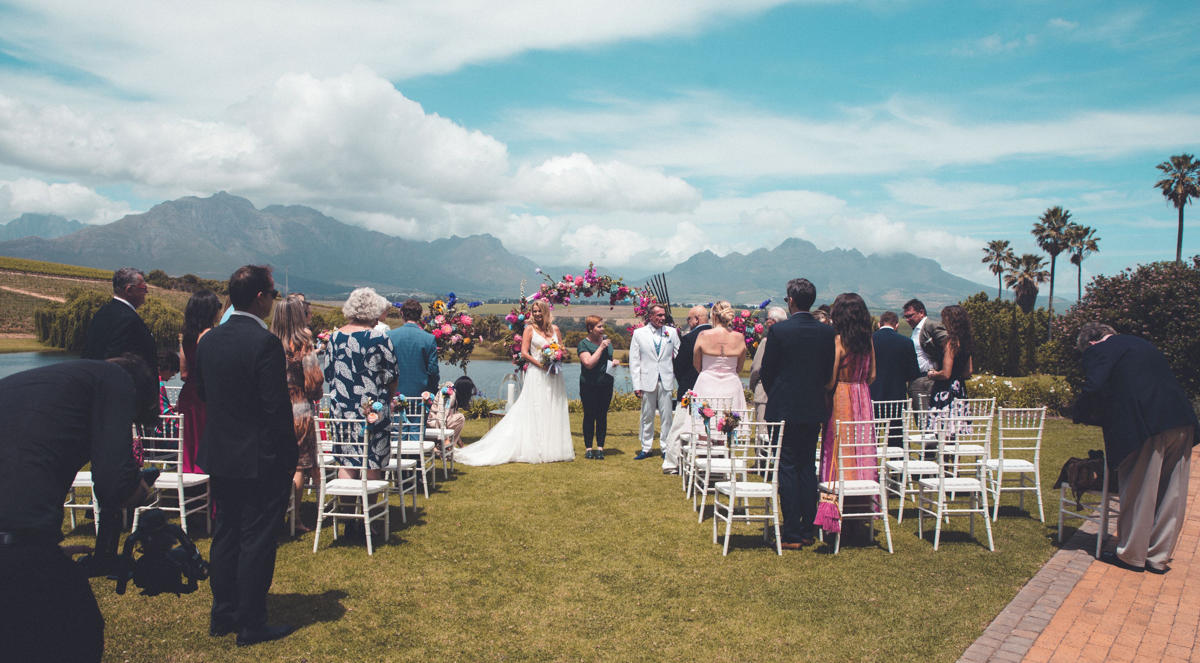 outdoor wedding area
