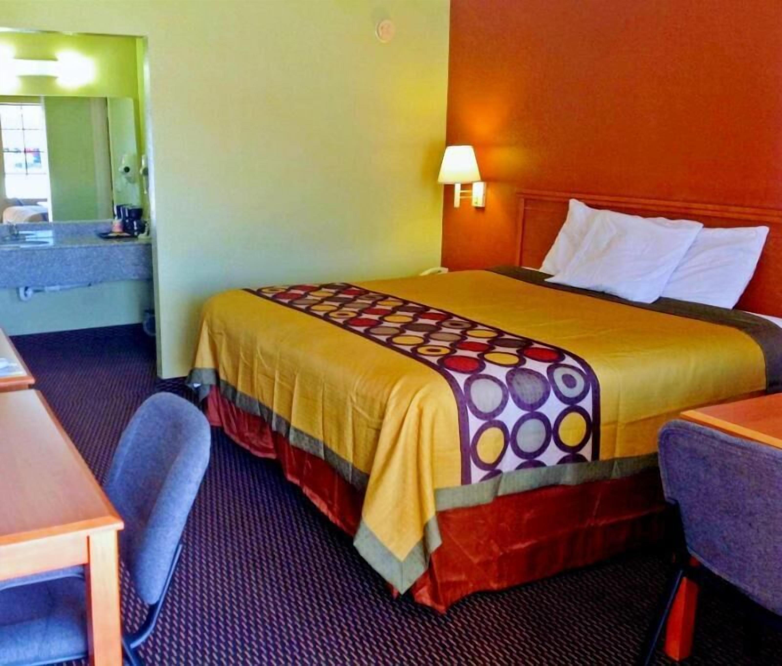 Desk, blackout drapes, iron/ironing board, free WiFi