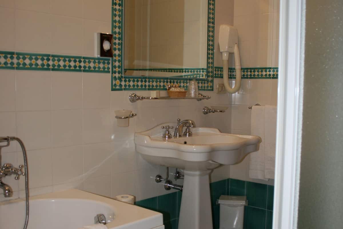 shower, free toiletries, hair dryer, bidet