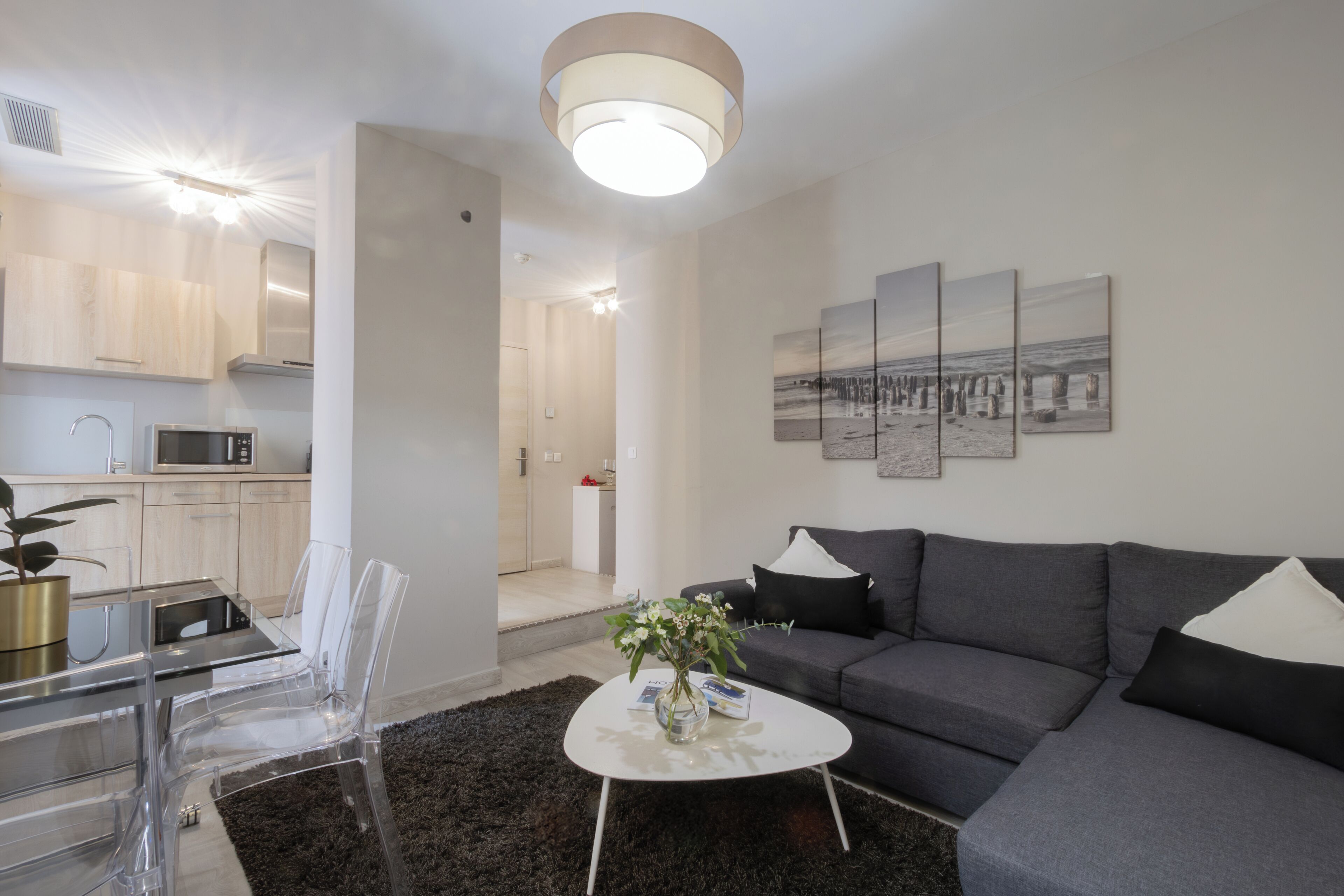 apartment | living area | 107-cm led tv with satellite channels, tv