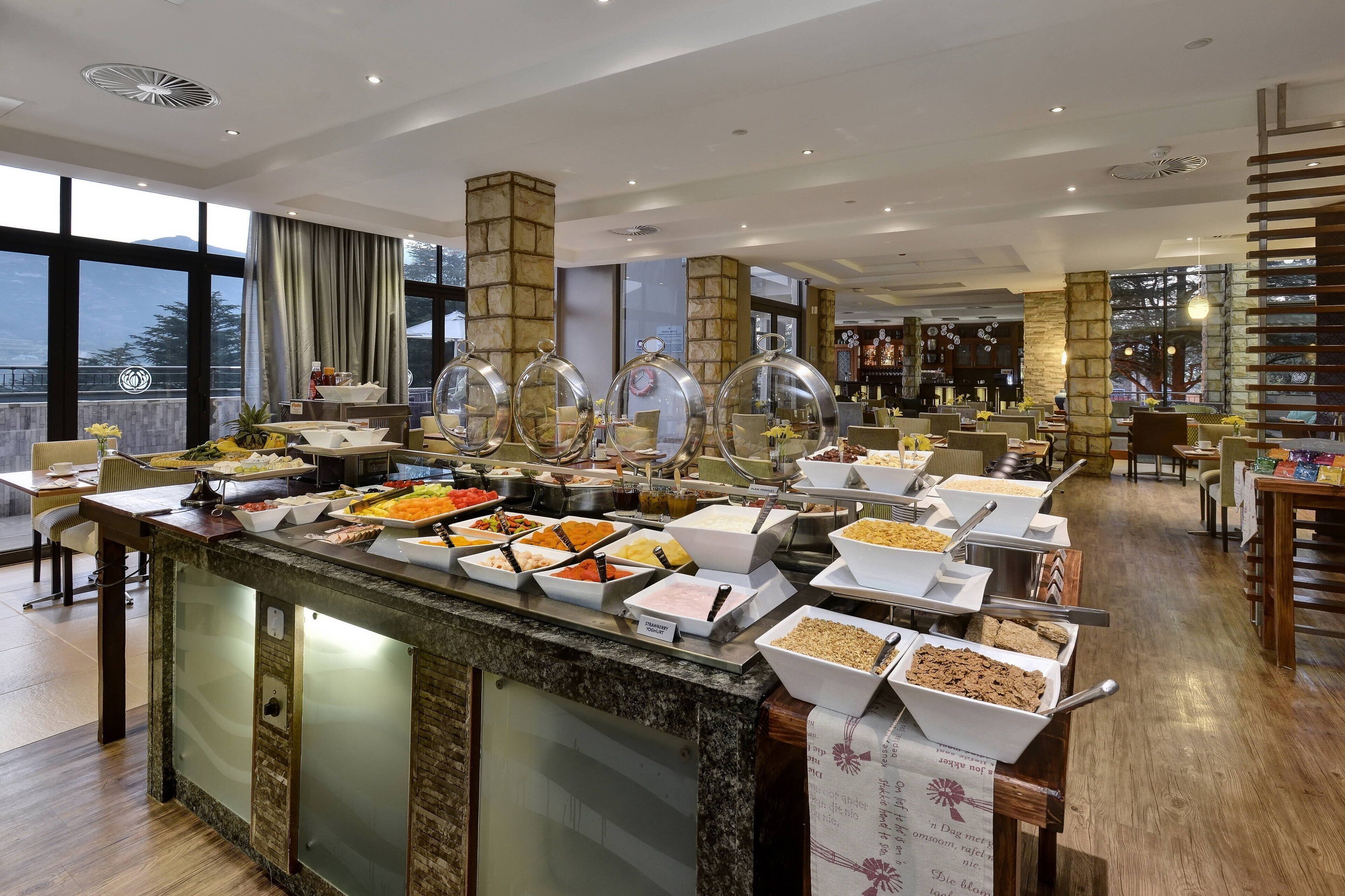 daily buffet breakfast (zar 210 per person)
