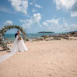 Outdoor wedding area