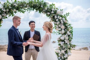 Outdoor wedding area