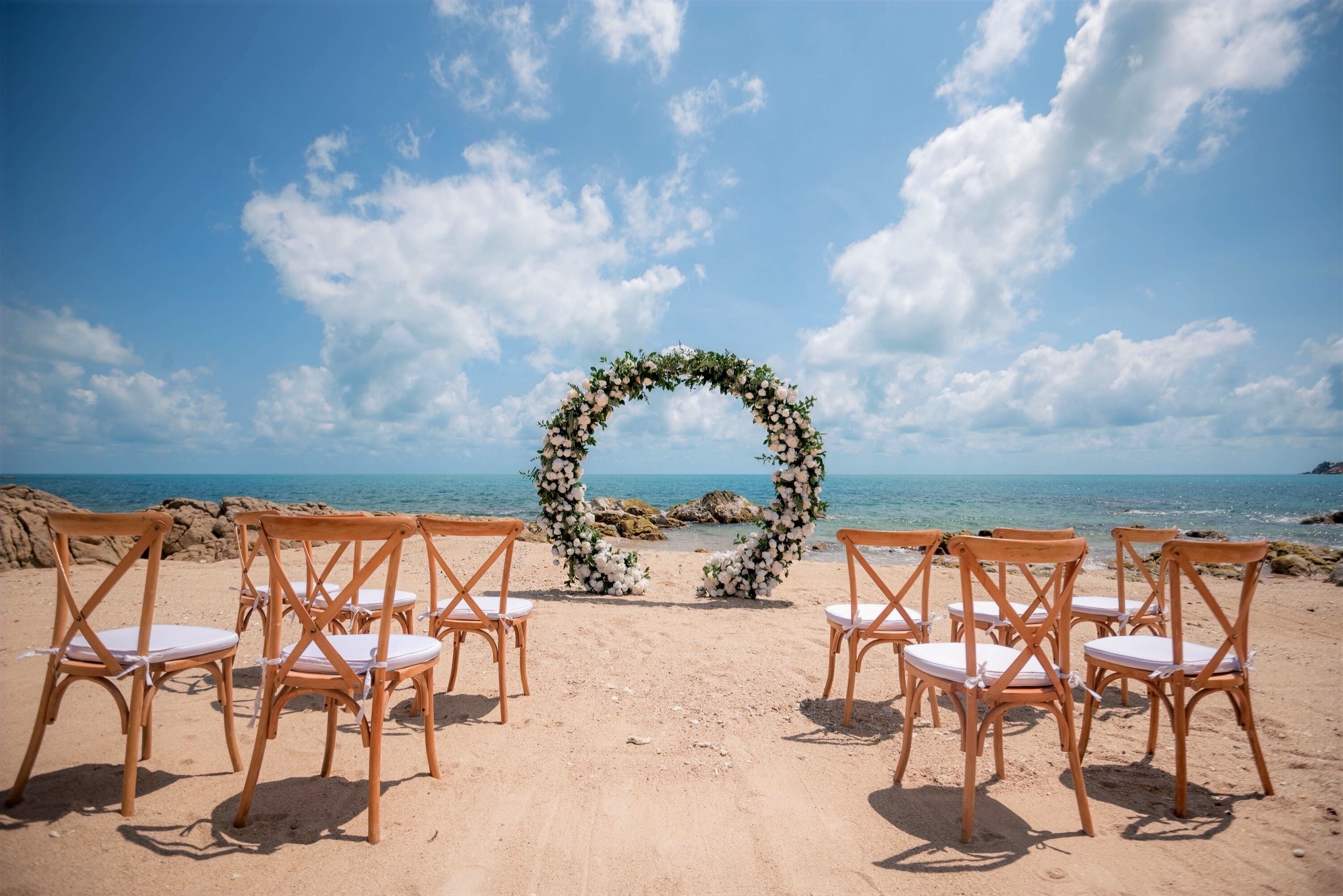 outdoor wedding area