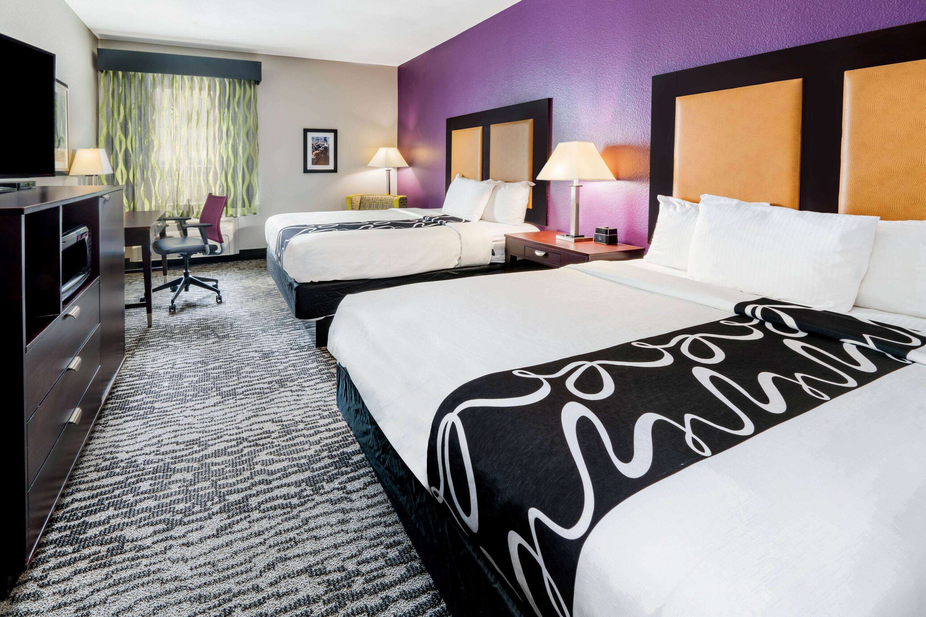 room, 2 queen beds, non smoking | pillow-top beds, desk, laptop workspace, blackout curtains